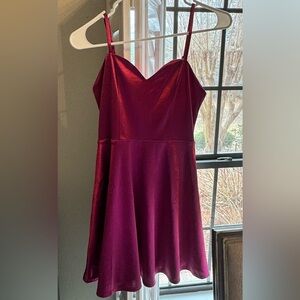 Lulu’s Elegant Magenta Spaghetti Strap Dress